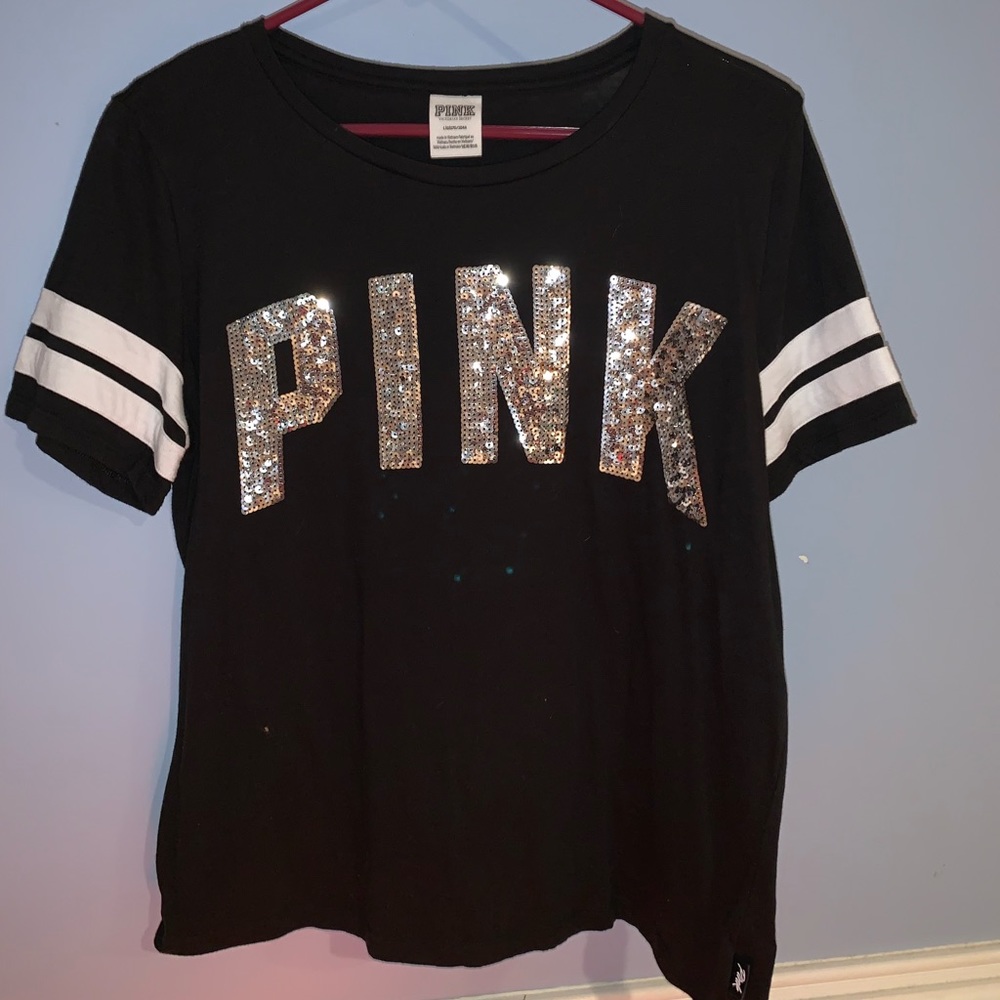 black pink shirt